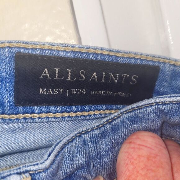 ALL SAINTS MAST ANKLE JEANS SIZE 24 - Picture 4 of 5